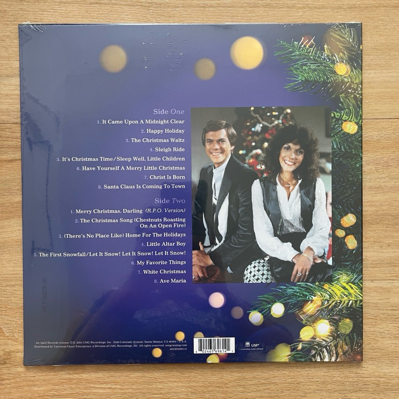 แผ่นเสียง Carpenters - Christmas Once More ,Black Vinyl, LP, Compilation ,Canada มือหนึ่ง ซีล