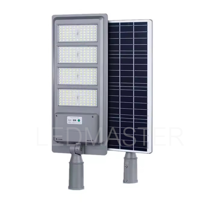 รุ่นใหม่ โคมไฟถนน Streetlight Solarcell 100W 150W 200W แสงขาว สว่างถึงเช้า ขาต่อสามารถงอได้ในตัว