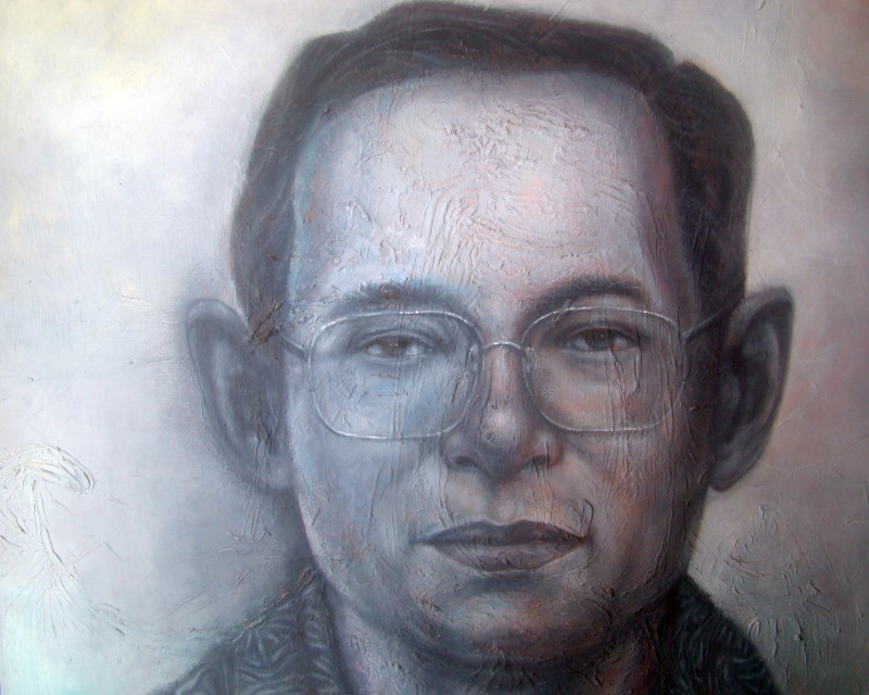 ในหลวง รัชกาลที่ 9 ภาพวาดสีน้ำมัน บนเฟรมผ้าใบ แบบผิวไม่เรียบ เทคนิคสร้าง Textured ขนาด 60 x 80 cm. โปรดอ่านรายละเอียด