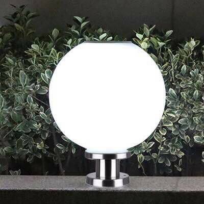 ไฟหัวเสาโซลาเซลล์ทรงกลมขนาด30cm.