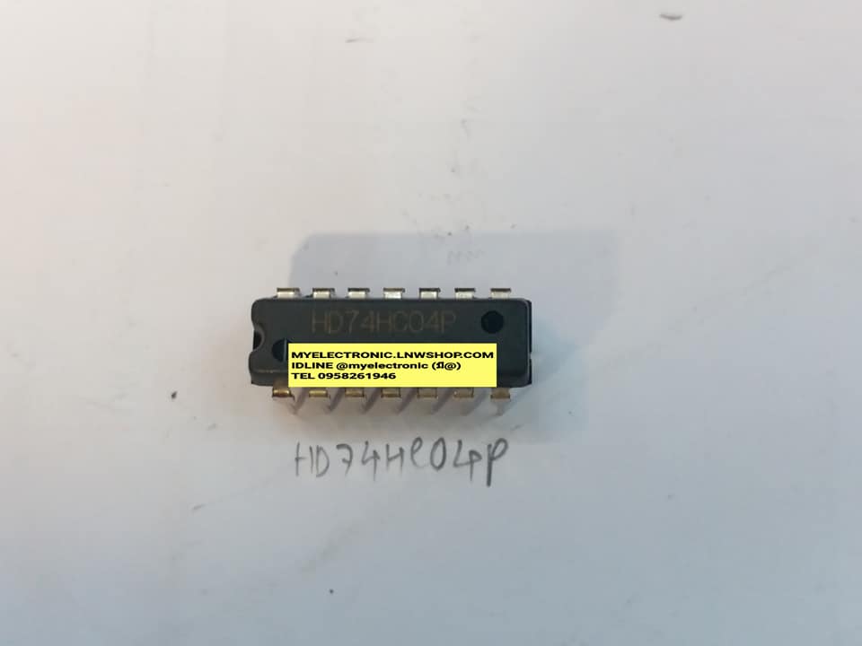 ขาย ไอซีHD74HC04P ตัวถัง DIP14ขา IC ยี่ห้อ RENESAS ไอซี 74HC04 ราคา ตัวละ บาท
