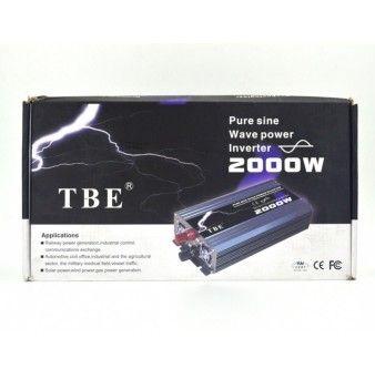 TBE อินเวอร์เตอร์ inverter pure sine wave power inverter 12V 2000W เครื่องแปลงไฟรถยนต์ 12V เป็นไฟบ้าน 220V ใช้สำหรับเครื่องมือช่าง รถเเห่เครื่องเสียง สว่าน
