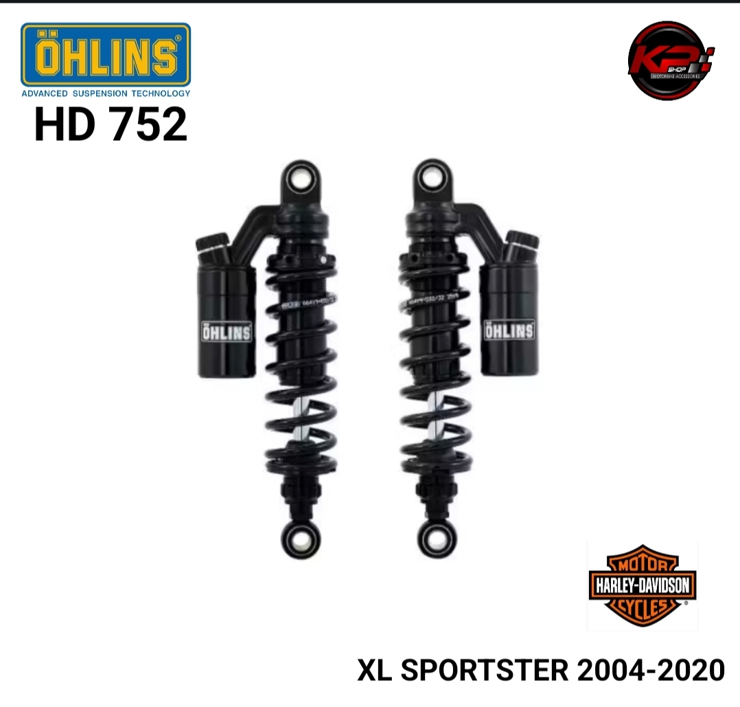 โช๊คหลัง OHLINS HD 752 (296mm) FOR HARLEY DAVIDSON XL SPORTSER BLACKLINE (2004-2020)