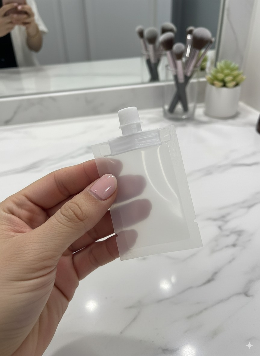 ซองเทสเตอร์ ฟอยล์ติดจุก ทึบแสง ขนาด 5 mL (แพ็ค 100 ใบ พร้อมฝา Mini 0.5 ซม.)