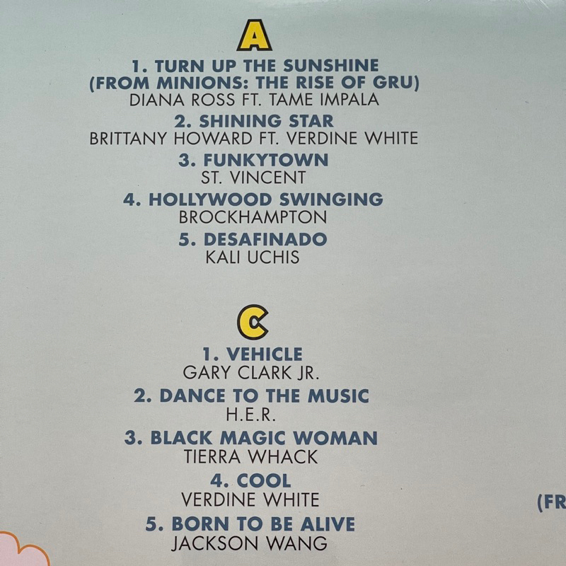 แผ่นเสียง Minions: The Rise Of Gru Limited Edition, Yellow and Blue Swirl มือหนึ่ง ซีล