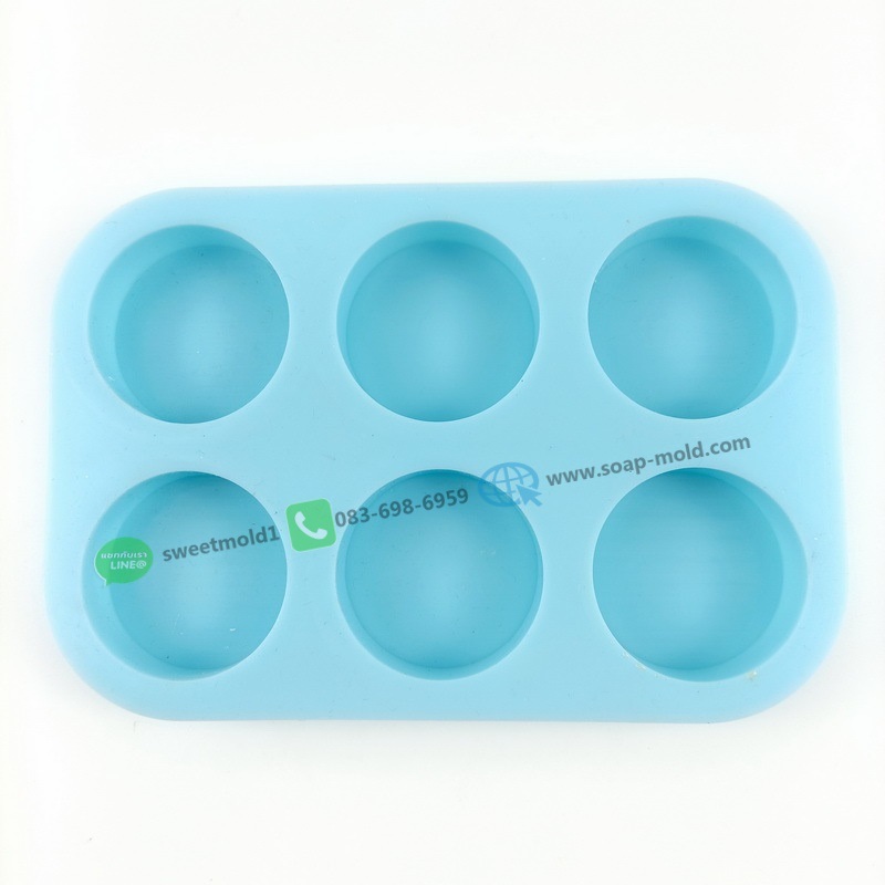 แม่พิมพ์วงกลม 6ช่อง ขนาด20กรัม :007781