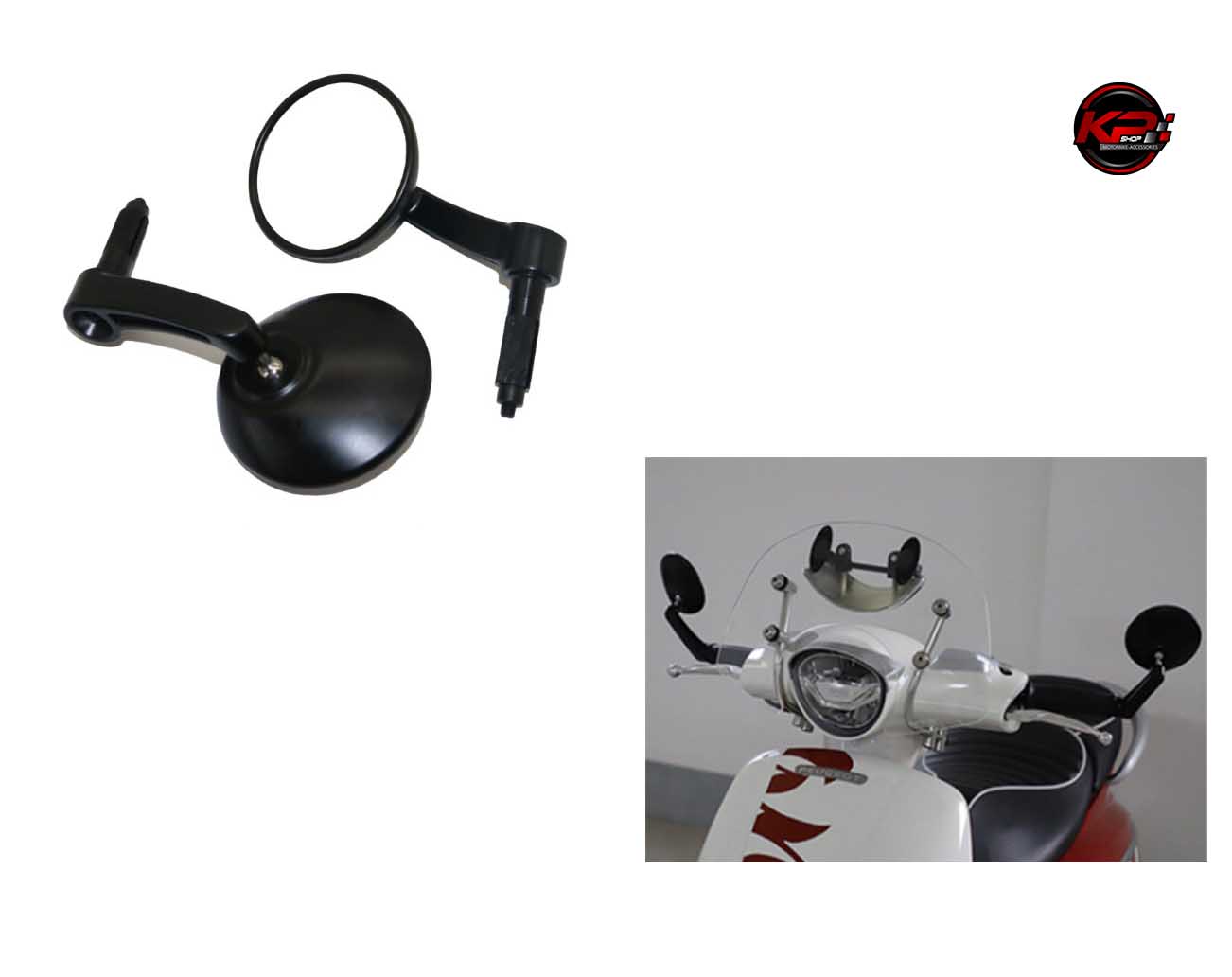 กระจกปลายแฮนด์ ทรงกลม