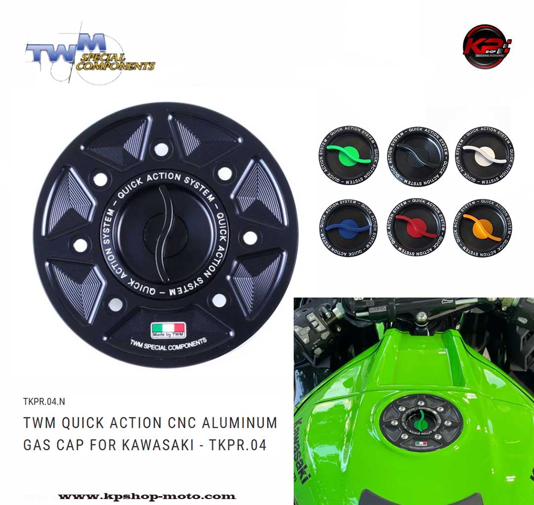 ฝาถัง TWM Quick Action CNC Aluminum Gas Cap for Kawasaki Z900 2025+