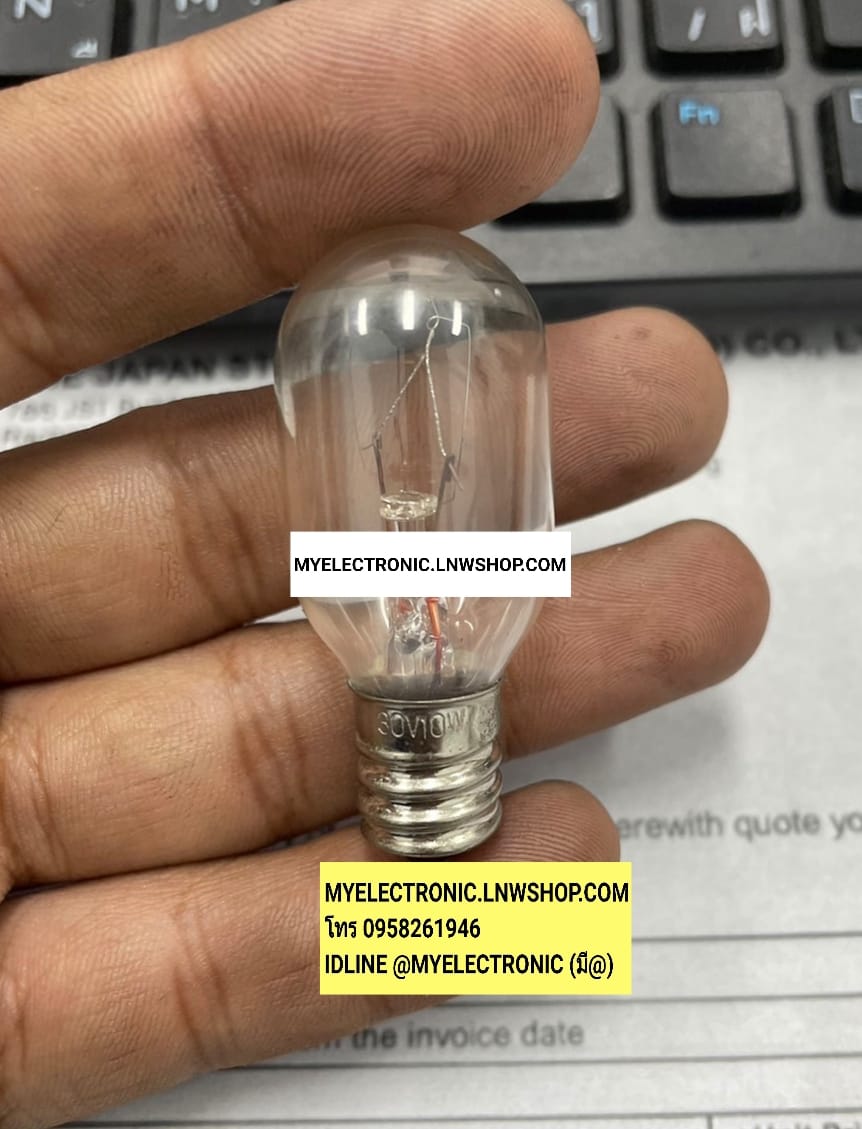 ขาย , หลอดไฟ30V10W , เกลียวE12 , T20×50MM. , ขั้วE12 , หลอด30V10W , หลอดไฟ , หลอด , 30V , 10W , สามสิโวลท์ , สิบวัตต์ , 10WATT , ตัวถัง , ยี่ห้อ , ราคา , ตัวละ , 65 , . . . หน่วย , บาท