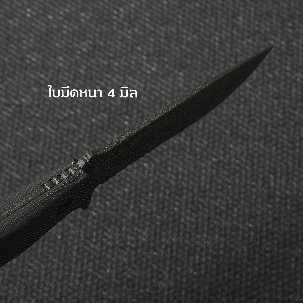 BUCK-622 Fixed Blade มีดเดินป่า อุปกรณ์เดินป่า มีดพกเดินป่า Outdoor Knife Camping Pocket แค้มป์ปิ้ง มีดกลางแจ้ง ชิ้น 450 กรัม Black-Silver ดูจากรูป