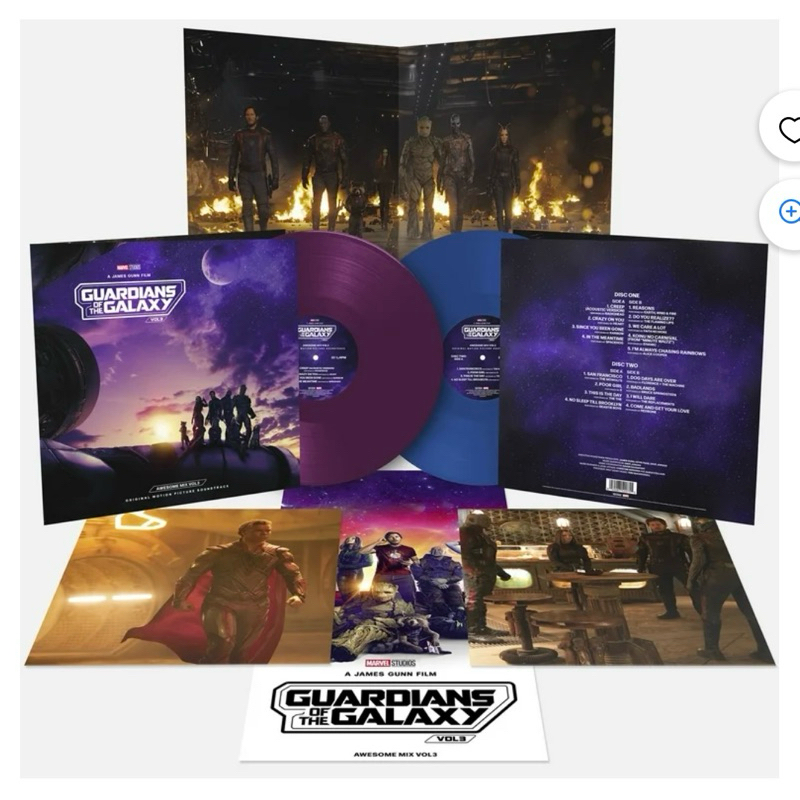 แผ่นเสียง Guardians Of The Galaxy Vol. 3, ** Vinyl, LP, Purple - Blue , US Canada มือหนึ่ง ซีล
