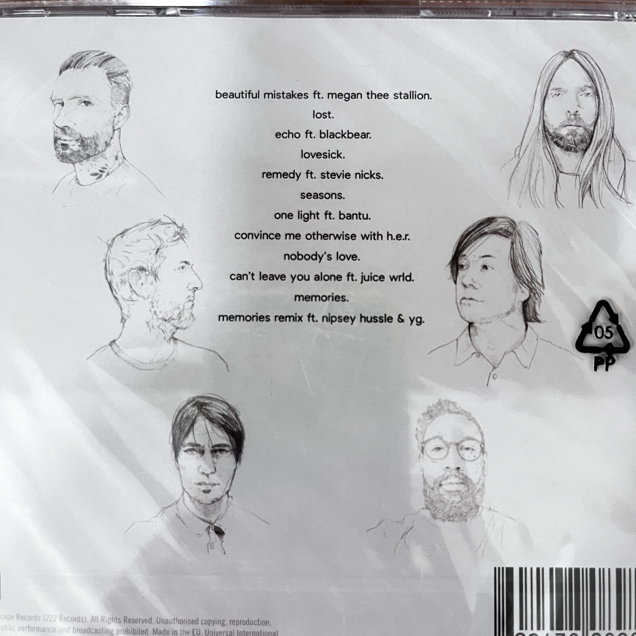 CD ซีดีเพลง Maroon 5 – Jordi (แผ่นแท้,ใหม่,ซีล)