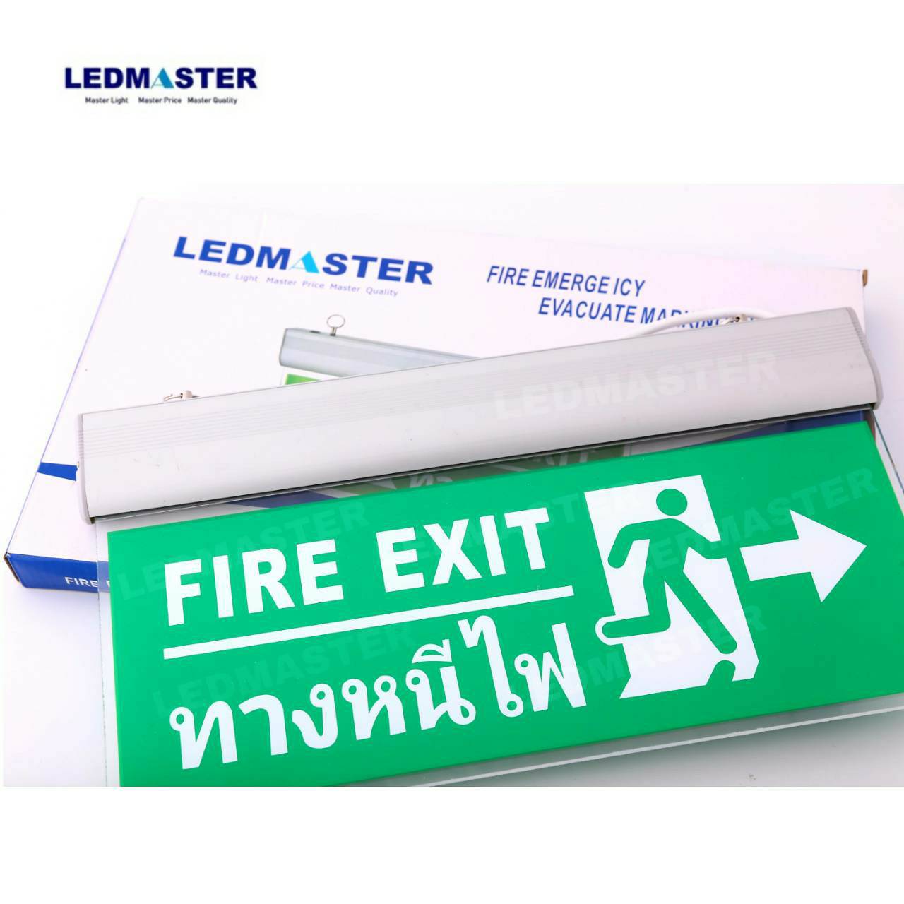 ป้ายLed emergency light ป้ายไฟฉุกเฉิน led ป้ายไฟทางออกฉุกเฉิน รูปคนวิ่ง ลูกศรชี้ขวา
