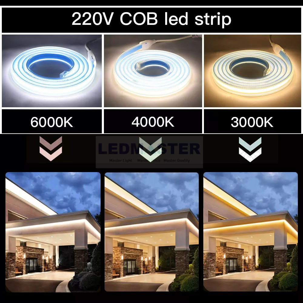 (ฟรี ปลั๊กหัวจ่าย) รุ่นใหม่ COB ไฟสายยาง LED ราคาโรงงาน LED Strip Light 220V สว่างชัดทั้งเส้น 50 เมตร ไฟท่อยางดัด โค้ง งอได้ นีออนเฟล็ก LED Ropelight