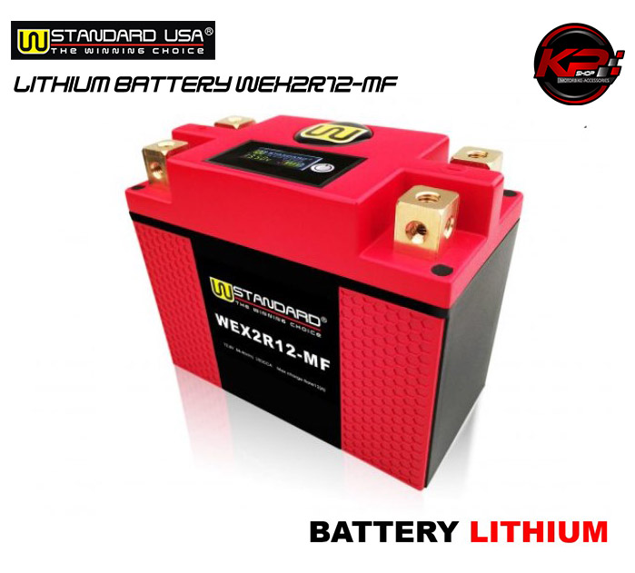 แบตเตอรี่ สำหรับรถจักรยานยนต์ E-LITHIUM WEX2R12-MF W-STANDARD