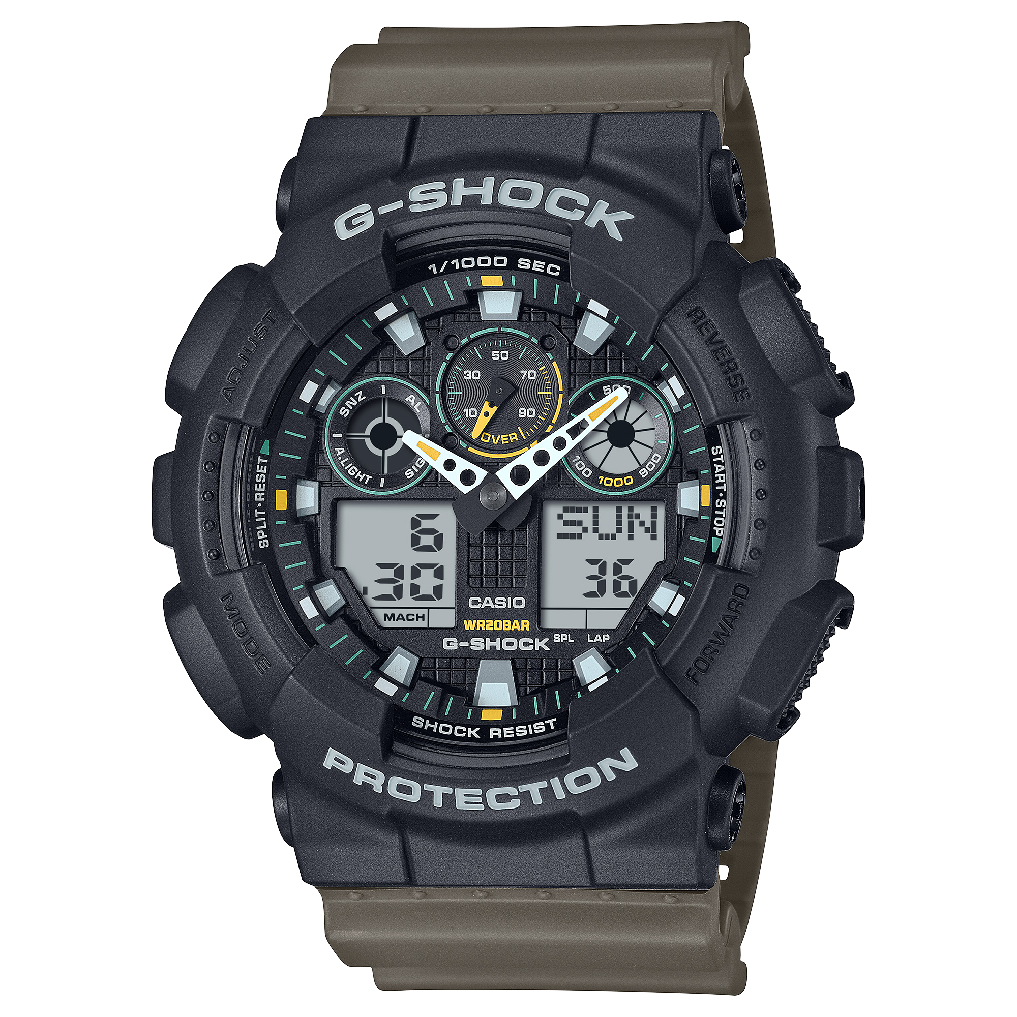GA-100TU-1A3 | อะนาล็อก-ดิจิตอลมาตรฐาน | ซีรีส์ GA-100 | G-SHOCK | นาฬิกา | CASIO