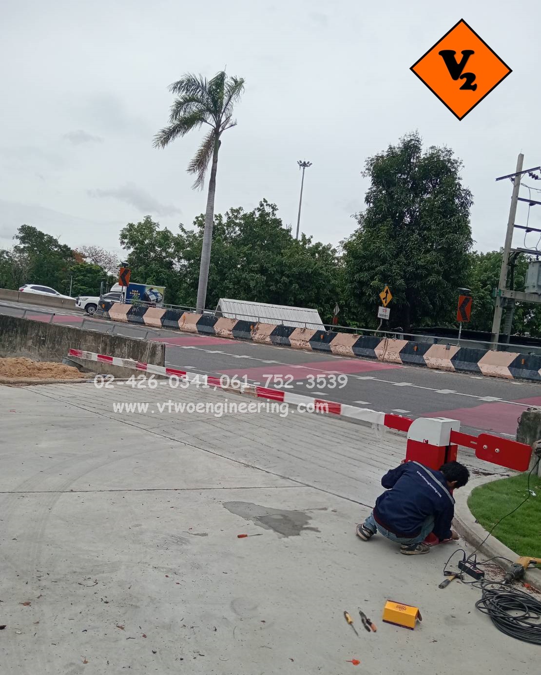 ไม้กระดกmanual ไม้กั้นรถยนต์ ไม้กั้นทาง แบบสั่งผลิต NO.4