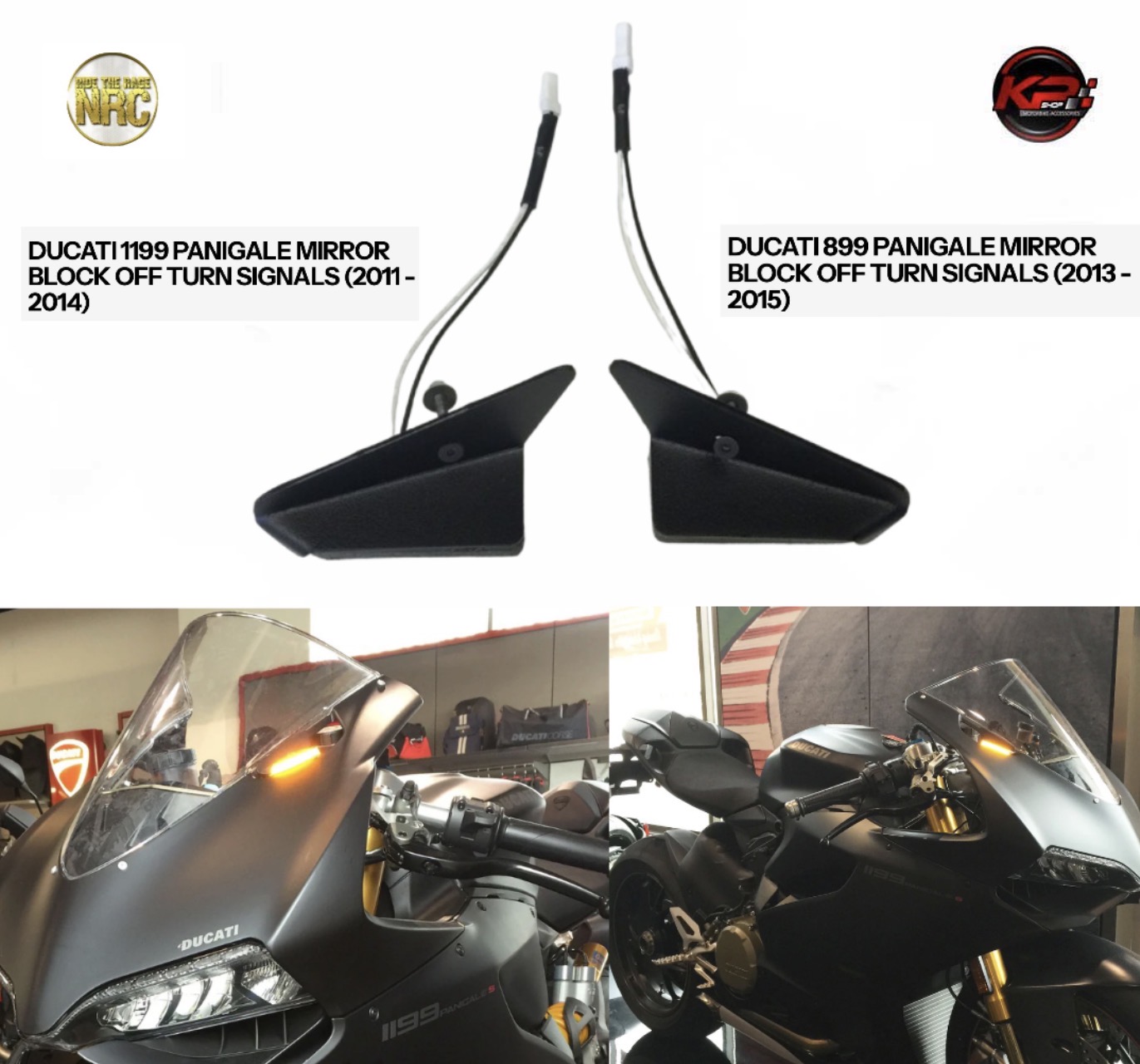 อุดกระจก NRC พร้อมไฟเลี้ยวในตัว FOR DUCATI PANIGALE 899/1199