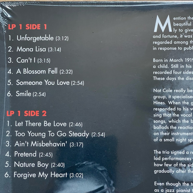 แผ่นเสียง Nat King Cole - The Very Best Of Nat King Cole 2 x Vinyl, LP, Compilation, Gatefold, 180g ,มือหนึ่ง ซีล