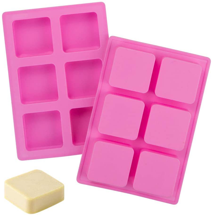 แม่พิมพ์สบู่ สี่เหลี่ยมจัตุรัส 6 ช่อง 85g