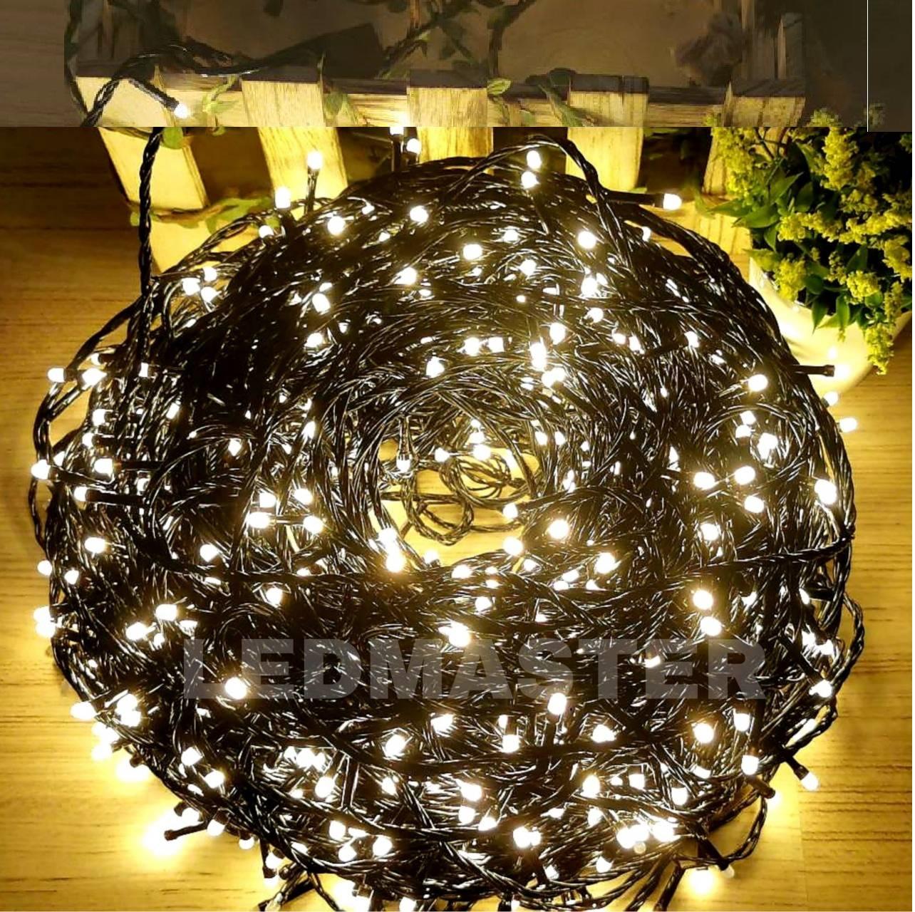 ราคาส่ง ไฟเส้นประดับตกแต่ง ไฟคริสมาส เเสงwarmwhite ยาวพิเศษ 100 เมตร 1000LED สายไฟสีดำทนทาน [ กดเลือก เเบบไฟนิ่ง / ไฟกระพริบ ปรับได้ 8 โหมด ] ไฟตกแต่งห้อง อาคารบ้านเรือน โรงแรม รีสอร์ท สวน ต้นไม้ รุ่น เเสงไวท์ เเบบไฟกระพริบ จำนวน 1 เส้น ไฟประดับราคาถูก