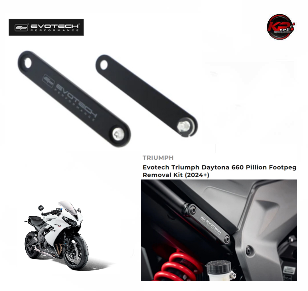 ตัวปิดพักเท้า Evotech Triumph Daytona 660 Pillion Footpeg Removal Kit (2024+)