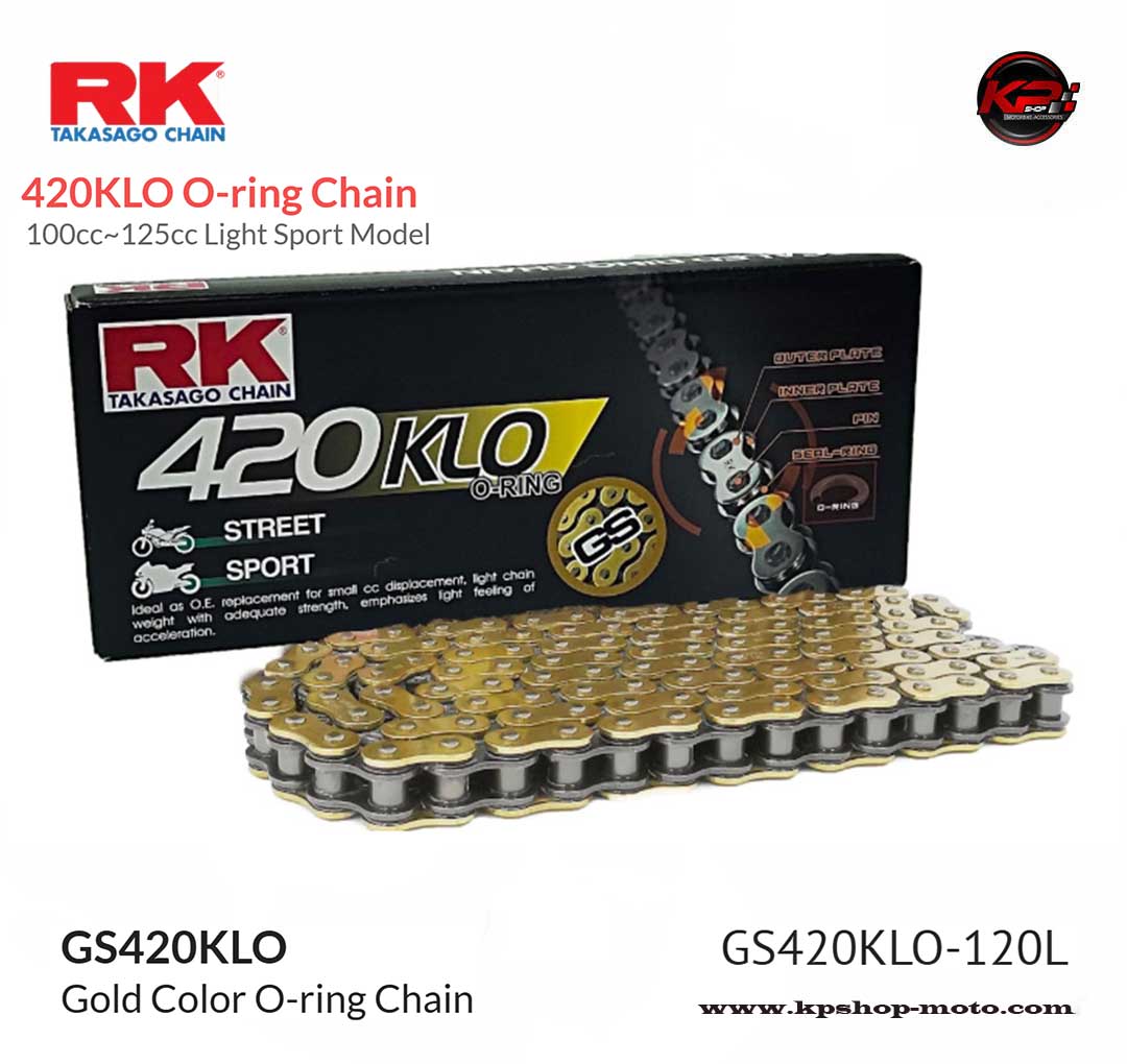 โซ่ RK สีทอง GS420KLO-120L (Gold Color O-ring Chain)