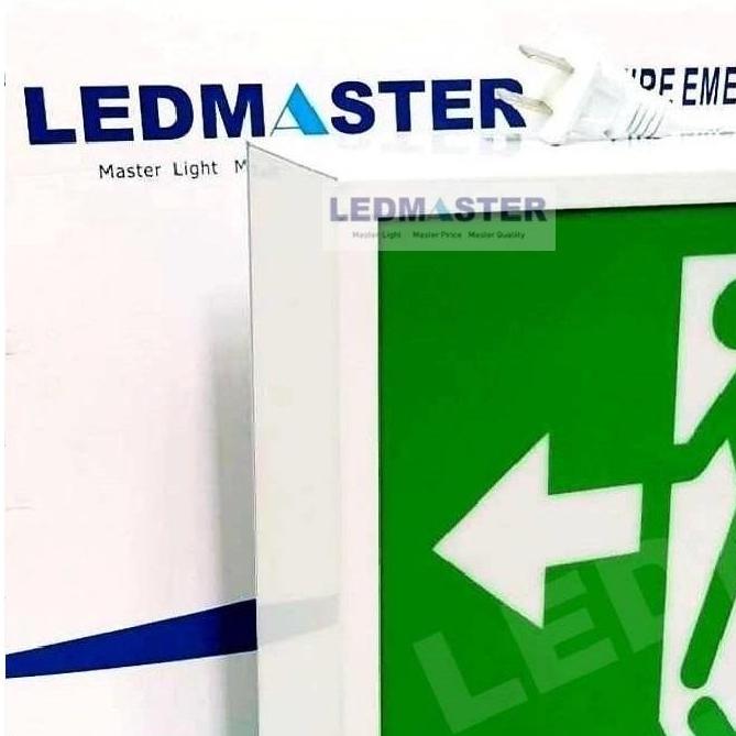 กล่องป้ายทางออกฉุกเฉิน Emergency Exit Sign ป้ายสัญลักษณ์ทางออก ทางหนีไฟ (Fire Exit) ไฟฉุกเฉิน เมื่อเหตุการณ์ฉุกเฉิน ไฟดับ ไฟตก สามารถสำรองไฟได้ แบบ 1 หน้า ชนิดกล่องไฟ รุ่น ข้อความ FIRE EXIT ทางหนีไฟ ลูกศรชี้ซ้าย LMT03