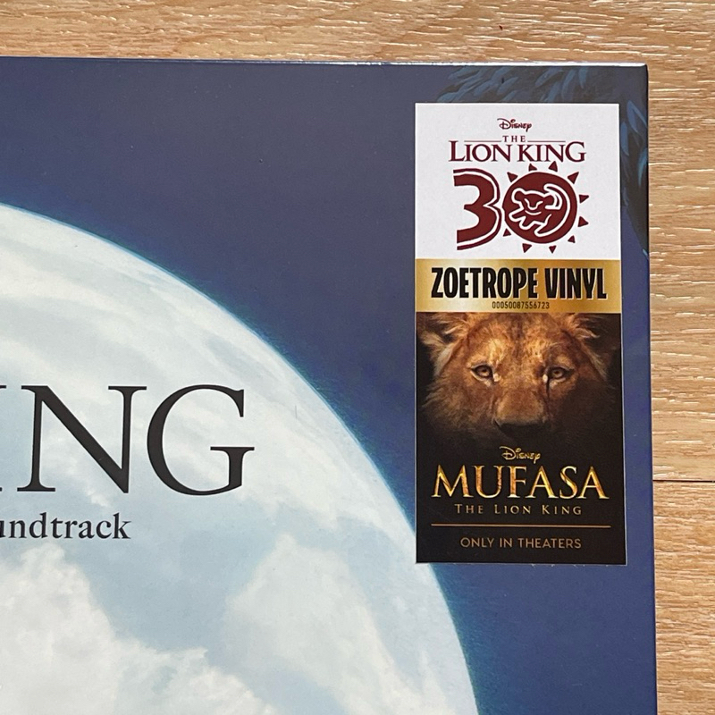 แผ่นเสียง Disney The Lion King (Original Motion Picture Soundtrack) Vinyl,Picture Disc, Zoetrope, 30th Anniversary มือหนึ่ง ซีล