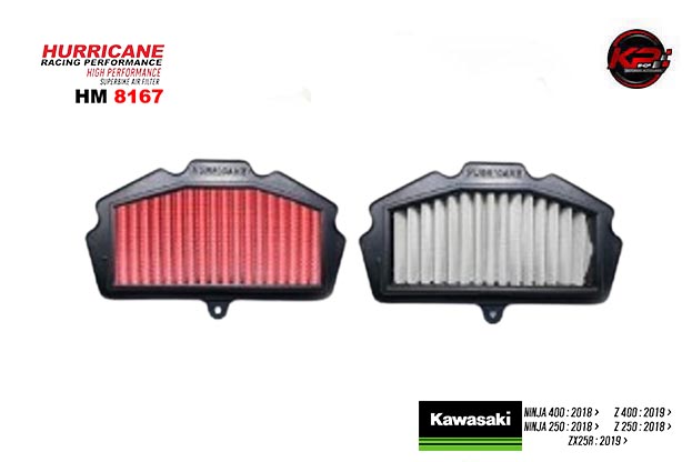 กรองอากาศ HURRICANE FOR KAWAZAKI Z250/400 NINJA250/400 (COTTON) HM8167