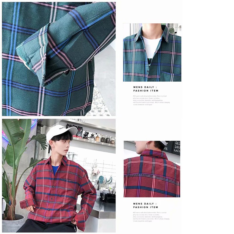 ✅ ลดล้างสต๊อค (S13 ลายสก๊อตคริสต์มาส) เสื้อเชิ้ตแขนยาว Shirt แฟชั่น เสื้อเที่ยว M L XL XXL 2XL สวยๆ