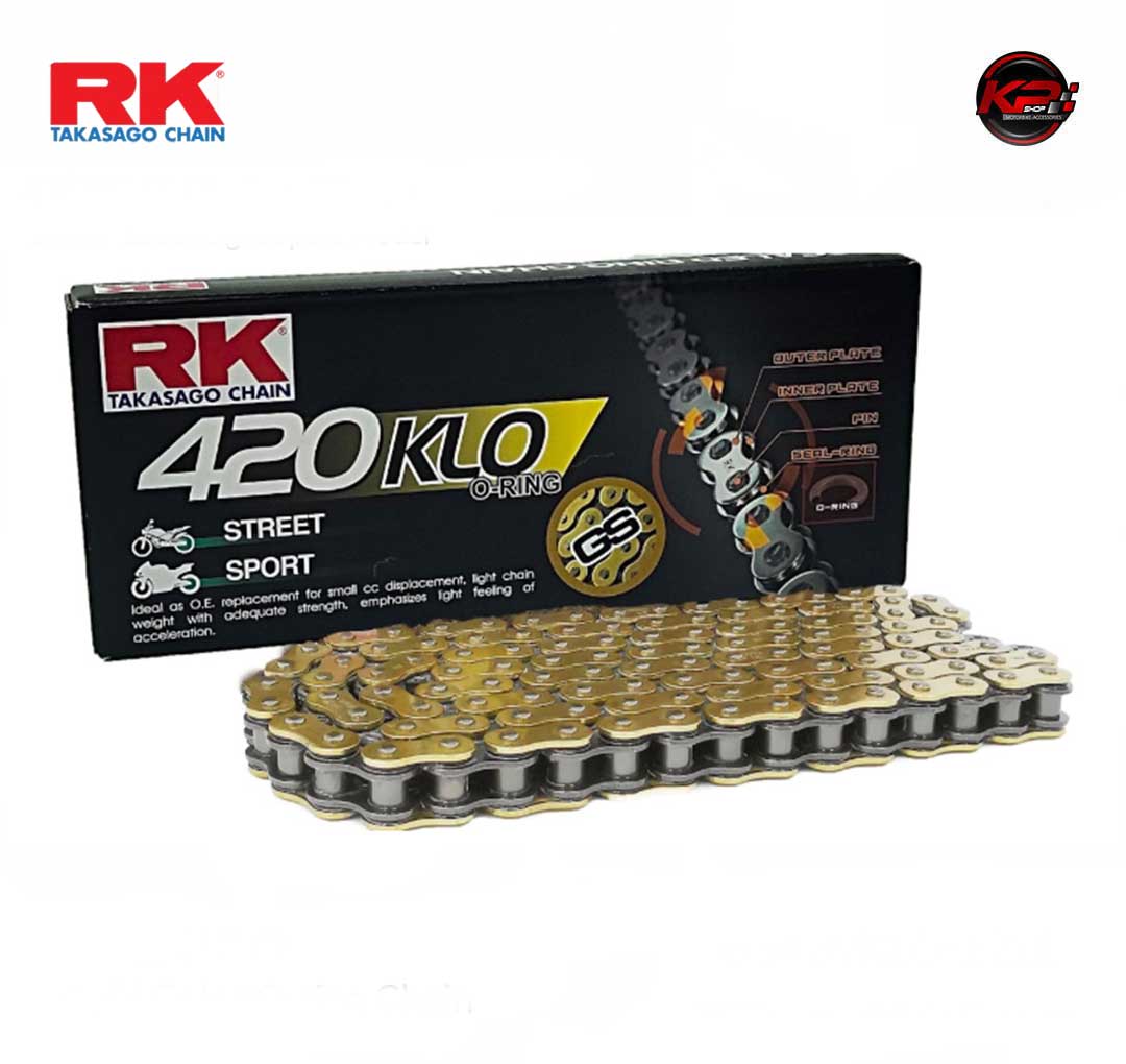 โซ่ RK สีทอง GS420KLO-120L (Gold Color O-ring Chain)
