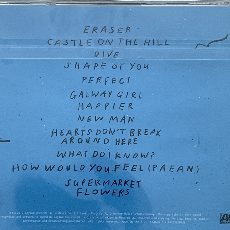 CD ซีดีเพลง Ed Sheeran ÷ (Divide)