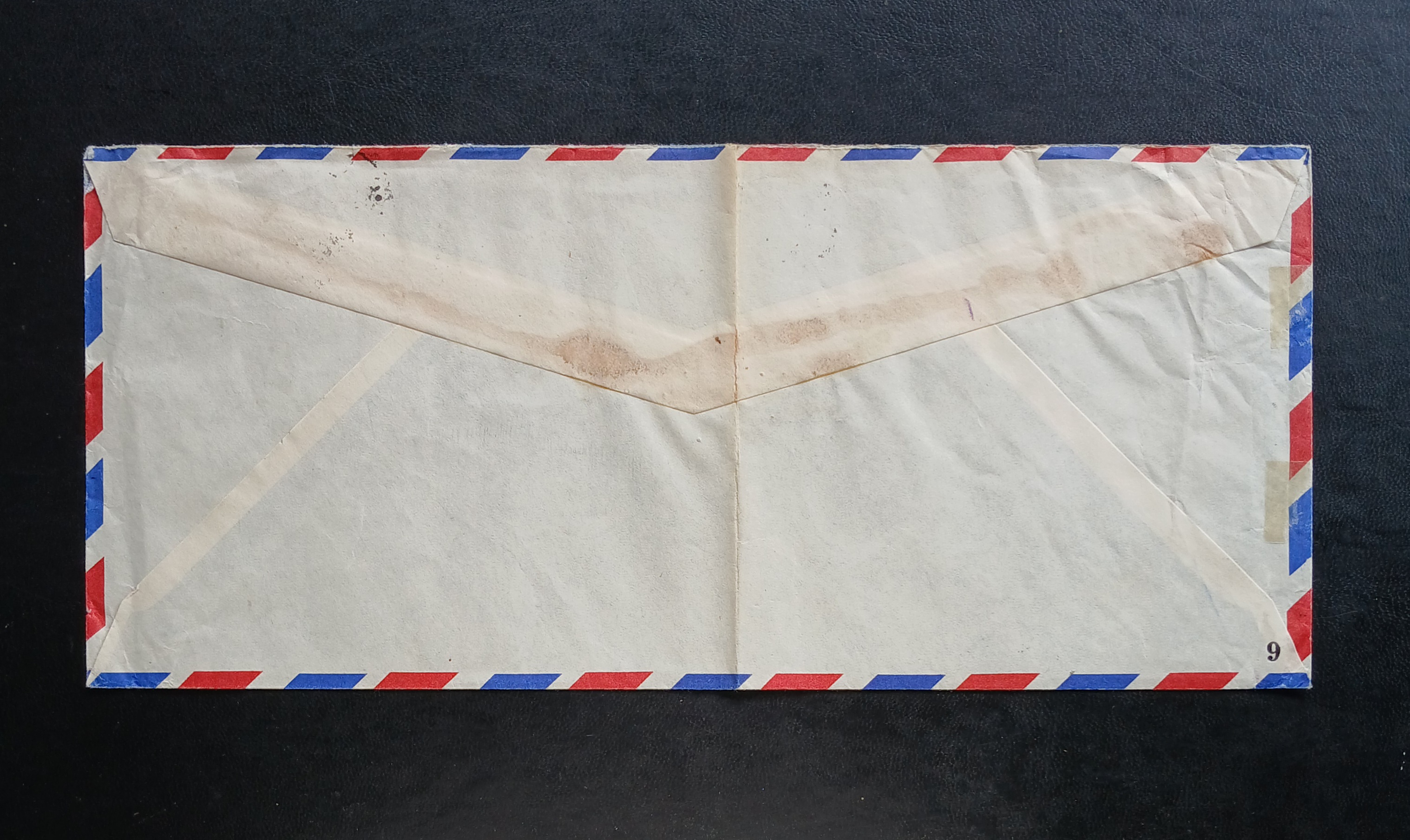 ซองจดหมายเก่า ปี 2506 (1963) BANGKOK-Luzern SWITZERLAND ติดแสตมป์พระรูป ร.9 ชุดสาม ปี 2504, ชุดสี่ ปี 2506, 80 ปี ไปรษณีย์โทรเลข ปี 2506 มีตราประทับ ไปรษณีย์กลาง 1963