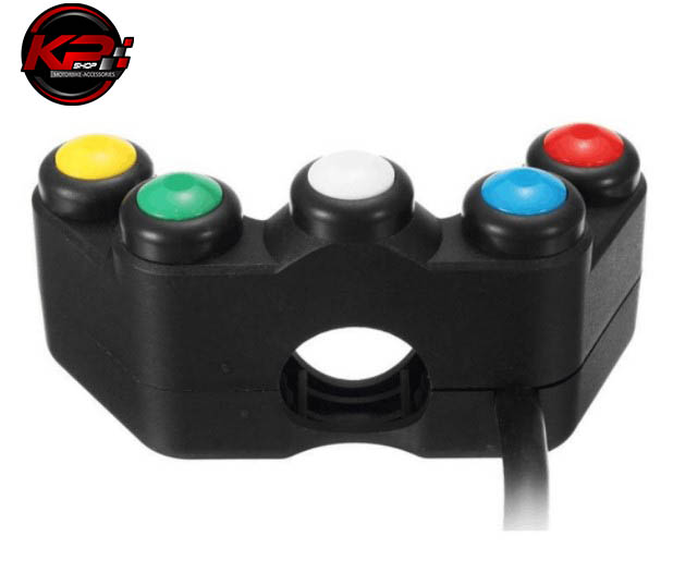 สวิทซ์มอเตอร์ไซค์ 5 ปุ่มกด ใส่แฮนด์22mm