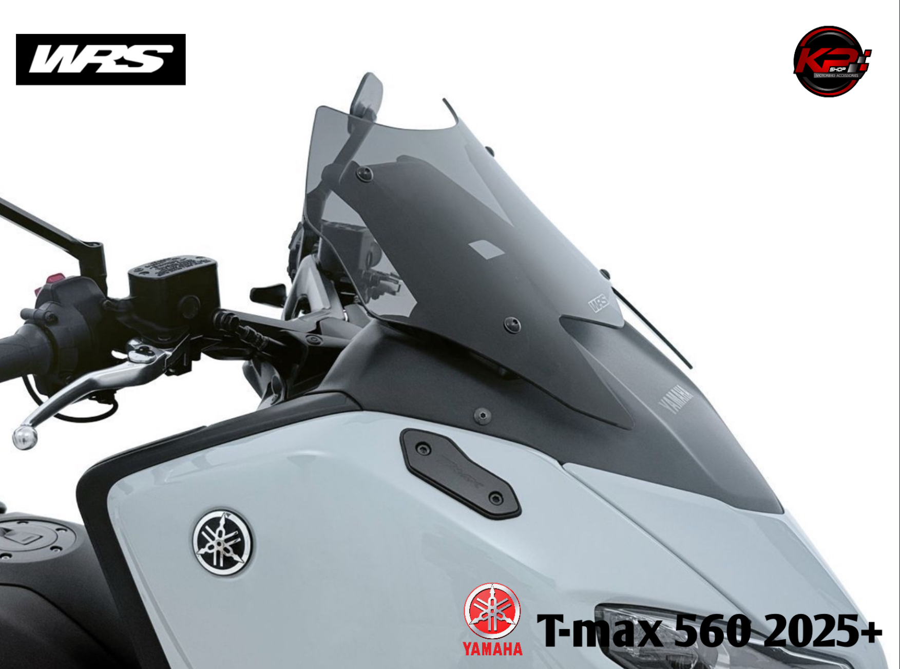 ชิวหน้า WRS SPORT FOR YAMAHA T-MAX 560 2025+ (black & smoke)