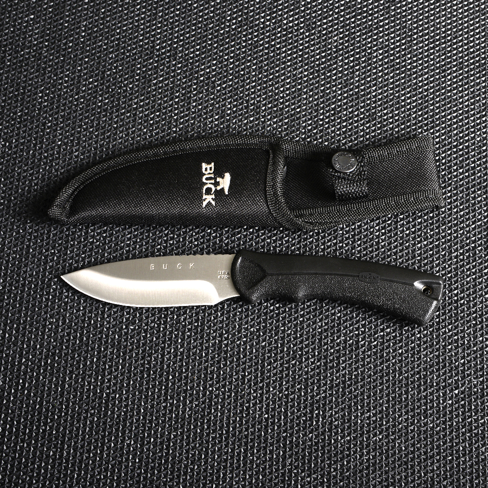 BUCK-622 Fixed Blade มีดเดินป่า อุปกรณ์เดินป่า มีดพกเดินป่า Outdoor Knife Camping Pocket แค้มป์ปิ้ง มีดกลางแจ้ง ชิ้น 450 กรัม Black-Silver ดูจากรูป