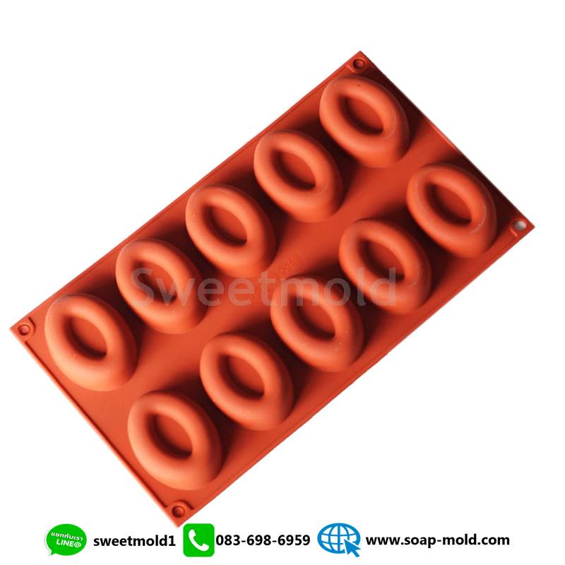 แม่พิมพ์วงรีขอบนูน ขนาด50กรัม 10ช่อง รหัสสินค้า: 007568