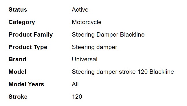 กันสะบัด OHLINS SD 010 สำหรับ Stroke 120 MM