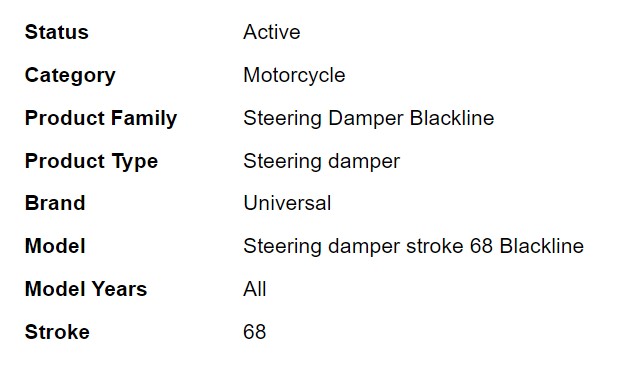 กันสะบัด OHLINS SD 008 สำหรับ Stroke 68 MM