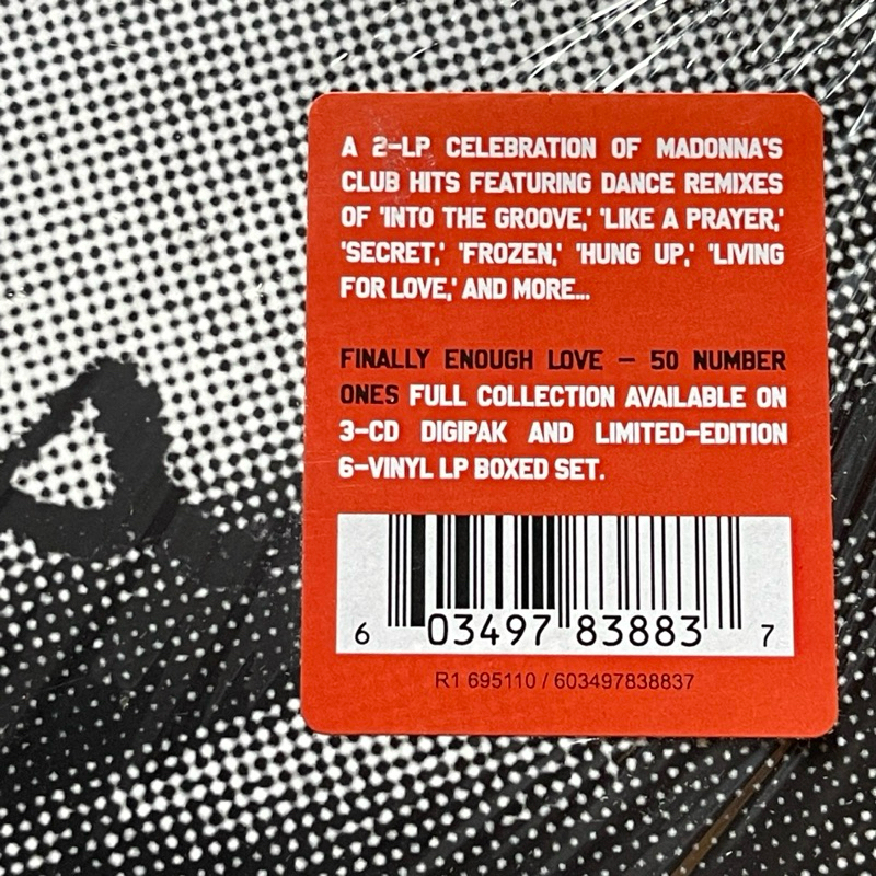 แผ่นเสียง Madonna - Finally Enough Love , 2 x Vinyl, LP, Compilation, Remastered ,มือหนึ่ง ซีล