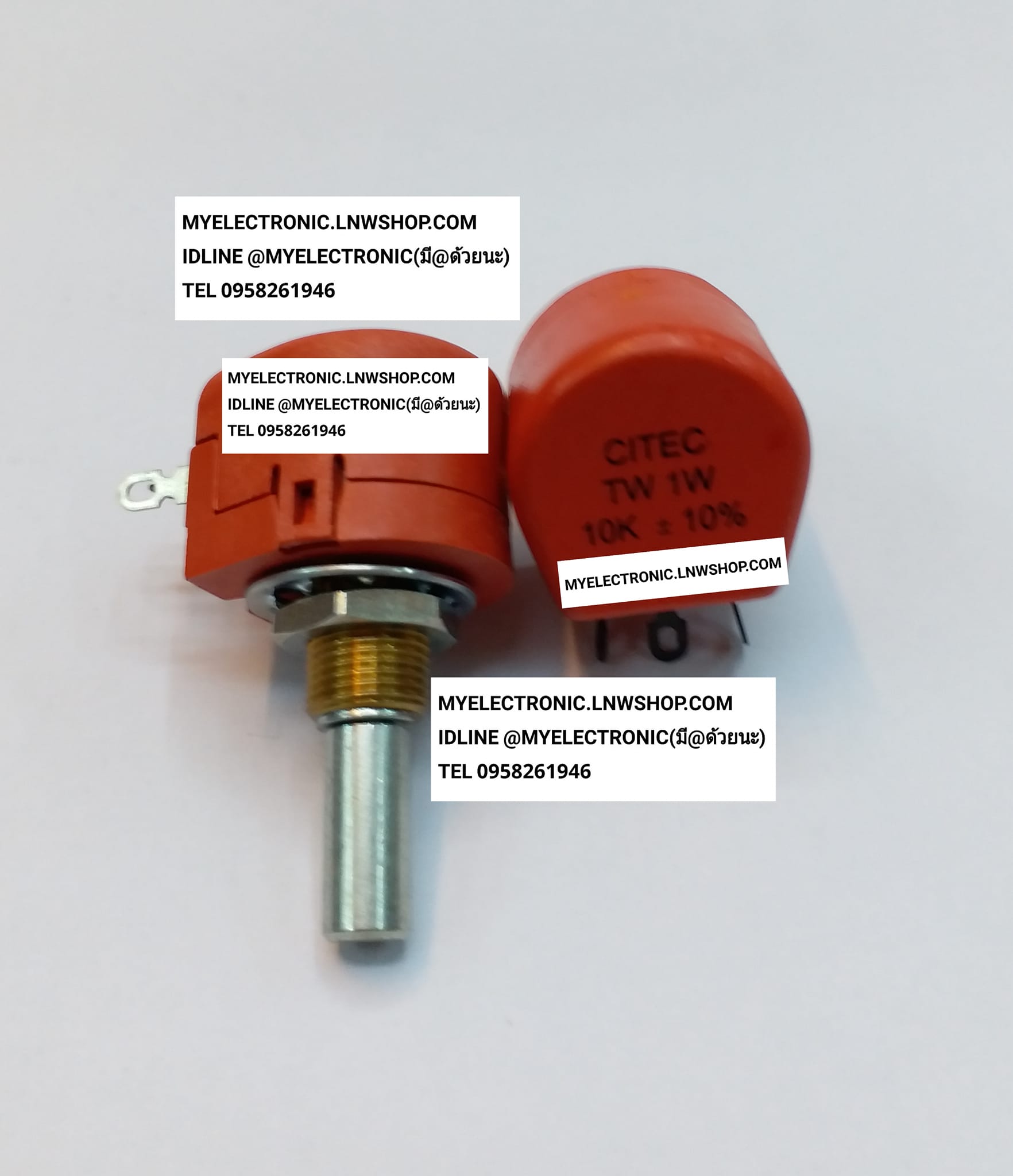 ขาย โวลุ่ม10K 3ขา สีแดง แกนยาว25มม. แกน+เกลียวยาว25มม. โวลุ่มสีแดง ยี่ห้อ CITTEC โวลุ่มCITEC ยี่ห้อCITEC TW1W แกนยาว25MM. แกน+เกลียวยาว25MM. MADE IN UK ของแท้ ราคา ตัวละ . . . หน่วย บาท