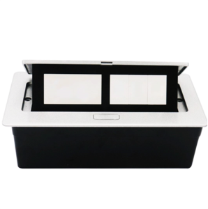 POP-UP 6 ช่อง และ 3 ช่อง ฝังโต๊ะ (สีดำ/ขาว) HDMI VGA RCA MIC 6.5 MiniJack 3.5 ไฟ ใส่ได้ 6 ช่อง