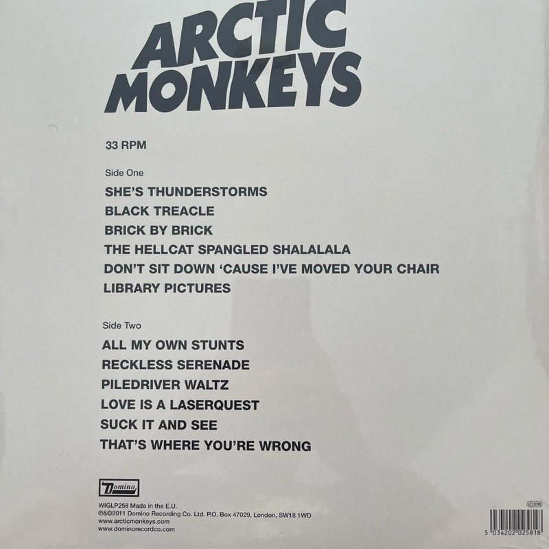 แผ่นเสียง Arctic Monkeys – Suck It And See ,Vinyl, LP, Album, Reissue EU มือหนึ่ง ซีล