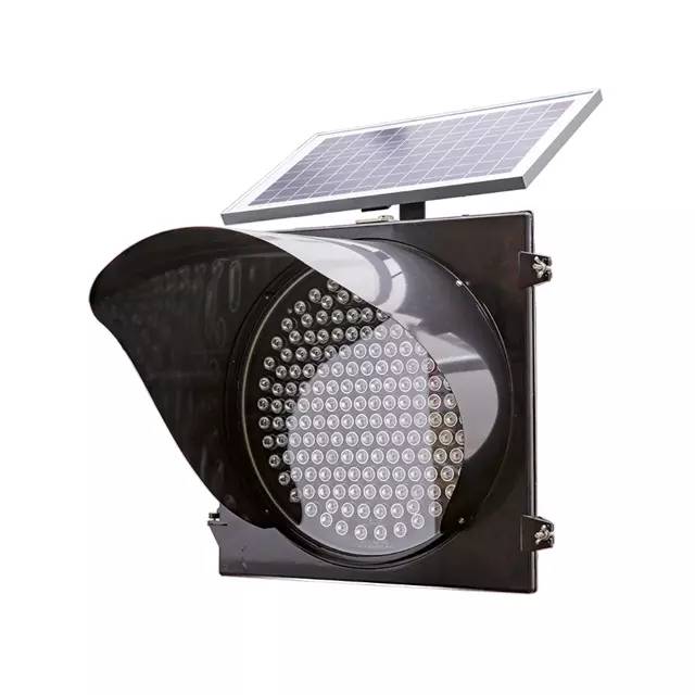 🔴🟡ไฟจราจรโซล่าเซลล์ ไฟสัญญาณ Solar Cell ไฟเดือน ไฟเหลืองกระพริบ 170 LED - 95LED 30 CM (ไฟเหลือง ไฟเเดง)