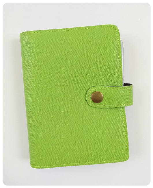 (ncb56-801-10LemonGreen) กระเป๋าใส่นามบัตร ขนาด 56 ใบ สีเขียวมะนาว PD