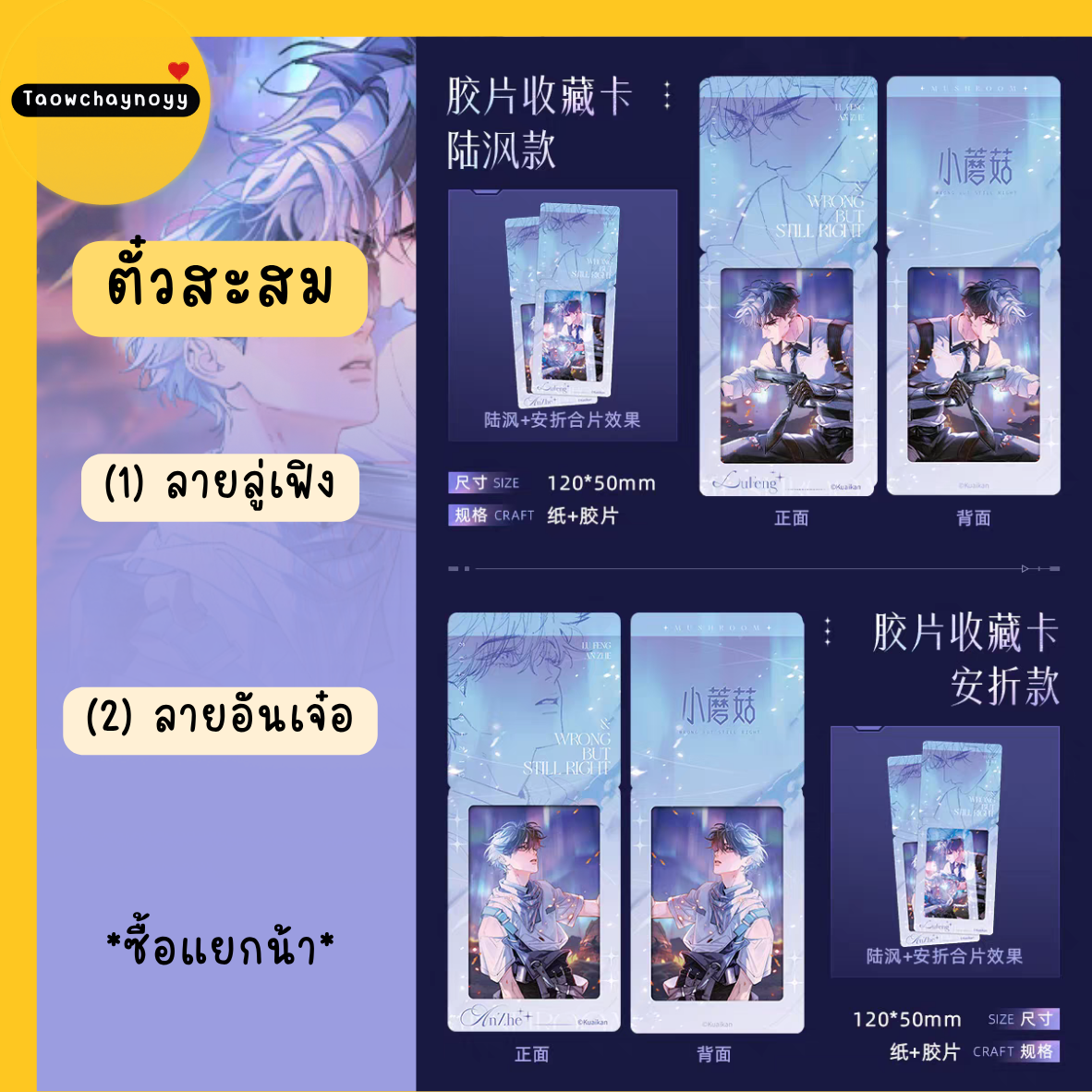 【พรีออเดอร์ » แยกชิ้น】 Goods เจ้าเห็ดน้อย อันเจ๋อ×ลู่เฟิง Little Mushroom 🍄 ซีรีส์ Aurora » 11 ตัวเลือก