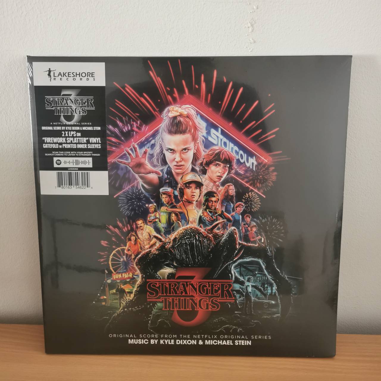 แผ่นเสียง Stanger things 3 original score from original serie fire work splatter vinyl