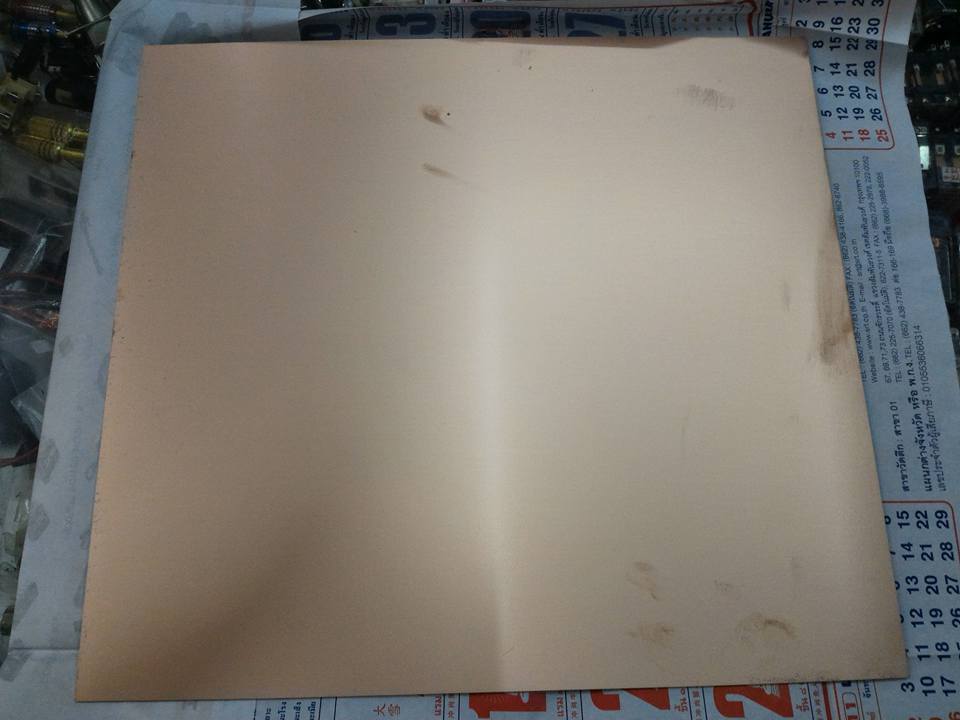ขาย แผ่นปริ้น ชนิด ธรรมดาขนาด 12x12นิ้ว ทองแดงหน้าเดียว แผ่นปริ้นธรรมดา 12x12นิ้ว ราคา แผ่นล่ะ . . . หน่วย บาท