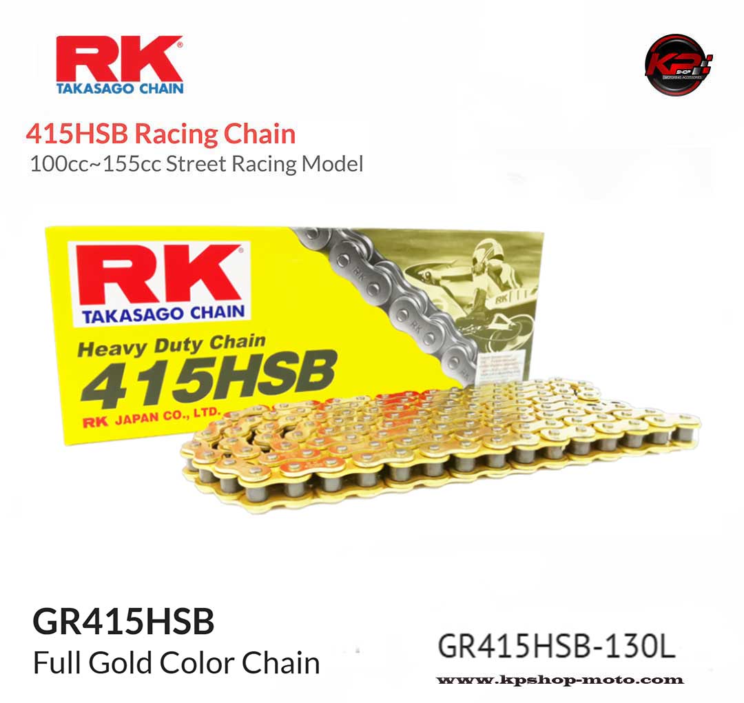 โซ่ RK 415 สีทอง GR415HSB 130L NON RING (Full Gold Color Chain)